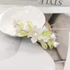 Clip de resorte de imitación de jade de lirio del valle antiguo Pin para el cabello de alta calidad de Mori, versátil, pinza para el cabello, accesorios para tocados