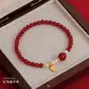 Pulsera de Perlas con Ágata Roja para Mujer 2025 Nuevo Estilo Pulsera Lujo Ligero Estilo Nicho Joyería de Amistad