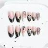 24 PIEZAS Colección de Arte para Uñas Bestseller Transfronterizo Navidad Halloween Flor Uñas Portátiles Ojo de Gato Halloween Piezas de Uñas Portátiles