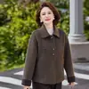 Nueva Colección Otoño/Invierno 2026: Abrigo de Lana Doble Cara Corto con Cuello de Solapa para Mujeres de Mediana Edad y Mayores, Estilo Petite y Elegante