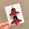 Pinza para el pelo pequeña con lazo de lunares rojos para niñas, Pasador de princesa para niños, Lindo accesorio para el pelo de bebé, Nuevo modelo 2026