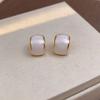 Pendientes geométricos con esmalte de gota de color curry de temperamento simple coreano de nueva moda otoño e invierno 2022