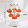 Adornos Decorativos de Vidrio Zibo de Manzana, Caqui y Árbol de Lingotes para Decoración del Hogar, Decoraciones de Escritorio de Oficina y Regalos de Uso Diario