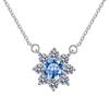 Collar Transfronterizo de Moissanita para Mujer, Color D, 1 Quilate, Colgante de Gema de Estrella de Ocho Puntas de Alta Gama, Cadena de Clavícula de Plata de Ley S925 Fabricante