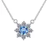 Collar Transfronterizo de Moissanita para Mujer, Color D, 1 Quilate, Colgante de Gema de Estrella de Ocho Puntas de Alta Gama, Cadena de Clavícula de Plata de Ley S925 Fabricante