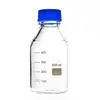 En Stock Estándar Farmacéutico 100 250 500 1000ml Botellas para Solventes, Alto Borosilicato Tapa Azul Rosca Superior Botellas para Reactivos