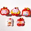 Chinelos Croc, Presilhas de Cabelo com Flores, Copos de Água, Acessórios de Resina, Enfeites Fofos de Gato para Apple TV, Capinhas de Celular com Cola de Creme DIY