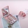 Mini Set de Brochas de Maquillaje Portátil con 5 Brochas y Estuche con Espejo, Brocha Multifuncional de Viaje para Polvo, Brocha para Base, Herramientas de Belleza para Fijar el Maquillaje