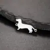 Comércio exterior quente novo aço inoxidável pequenos acessórios colar pulseira pingente moda nicho corte cachorro dachshund pequeno pingente