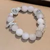 Pulseira de pérolas requintada estilo francês, moderna e sofisticada, design criativo para o dia a dia, acessório elegante e versátil