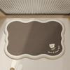 Alfombra de Piso Absorbente de Terciopelo Cristal para Baño Antideslizante de Secado Rápido Alfombra Suave Alfombra de Cocina Alfombra de Puerta Resistente a las Manchas para Baño Inodoro