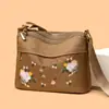 Bolso de Hombro Cruzado Bordado para Mujer Estilo Artístico Nacional Moda Mochila para Mujer Gran Capacidad Bolsa de Tela de Nylon Fabricante Venta al por Mayor