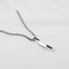 Colgante de columna retorcida de acero de titanio estilo coreano para hombre y mujer, collar de moda elegante, colgante largo para suéter de personalidad simple, joyería