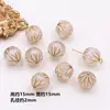 Acrílico Arena Movediza Estampado en Caliente Retro Dorado Cuentas Sueltas diy Pendientes Caseros Cadena para Teléfono Móvil Colgante Accesorios de Joyería Materiales
