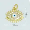 Colgante Accesorio Ojo del Diablo con Circonita Microincrustada Chapado en Oro de 18 Quilates Mano de Fátima Colgante para Collar DIY Joyería