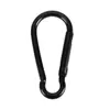No. 5.5cm 4.0 Grueso Forma de Calabaza Negro Puro Electróforesis Hebilla de Gancho Rápido Gancho para Orejera de Llave Mosquetón para Exteriores