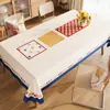 Toalha de Mesa Estilo Americano, Impermeável, à Prova de Óleo, Lavável, Resistente ao Calor, Toalha de Mesa Retangular para Mesa de Jantar, Novo Estilo Étnico 2026 Capa para Mesa de Centro
