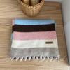 Otoño/Invierno 2025 Agente de Compras Coreano Dongdaemun Bufanda Multicolores Rayada Bufanda Larga de Lana con Borlas Reductora de Edad Calentador de Cuello