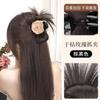 Grampo de Pena para Cabelo Meio Preso Coque Acessório de Cabelo Retrô Rosa Seco Clipe de Cabelo para a Parte de Trás da Cabeça