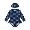 Traje de baño de una pieza nuevo hecho a medida transfronterizo para niñas para jugar en el agua, ropa de protección solar, traje de una pieza con protección solar para niños