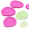 Peças grandes e pequenas de tamanhos diferentes de molde de silicone de folha de lótus com ferramentas decorativas de doce de lótus molde de gesso de gotejamento de cola