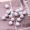 12mm Cabeça Única Arame de Ferro Contas de Vidro Fruta Espuma Geada Artificial Mirtilo Geada Pó Fruta Natal Casamento Arranjo de Flores Material