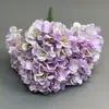Ramo de Flores Artificiales Transfronterizo, 420 Piezas, Ramo de 5 Cabezas, Tallo Único Grande de Hortensia, Flor Falsa para Boda, Arreglo para Pasillo, Flor Decorativa