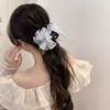 Pinza de Resorte con Cinta de Lazo Floral Dulce para Cabello Semirecogido en la Parte Trasera de la Cabeza, Nuevo Accesorio para el Cabello 2025, Tocado Elegante