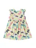 26 Moda Europea y Americana de Verano Nuevos Vestidos para Niñas Encaje de Dibujos Animados Vestidos Infantiles Vestidos de Princesa Vestidos Infantiles de Cuello Redondo