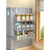 Estante de Almacenamiento para Refrigerador Estante Lateral Colgante Suministros de Cocina Bolsa para Conservar Alimentos Multicapa Condimento Estante de Almacenamiento Multifuncional para el Hogar