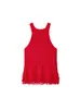 Al por mayor de exportación estilo europeo y americano transfronterizo Ropa de mujer Aliexpress Nuevo Z Borla Cuello Redondo Sin Mangas Chaleco de Punto Top