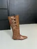Nuevas Botas de Caballero Estilo Europeo 2026 para Mujer con Aumento Oculto de Altura, Uso Bidireccional, Polaina Desmontable, Botines, Punta Fina, Botas Largas, Botas de Moda