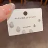 Conjunto de Pendientes de Tres Piezas con Forma de Gota de Agua de Circonita, Moda Versátil Exquisita de Nicho, Pendientes Compactos de Lujo Ligero para Viajantes, Venta al por Mayor