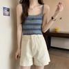 Bordado de letras transfronterizo puro quiero tejer camisola interior base 2024 Nuevo lindo top versátil para mujer