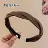 Faixa de Cabeça Floral Retro de Aba Larga para Mulheres, Outono/Inverno, Faixa de Cabeça Alta com Topo de Caveira, Uso Diário no Trajeto, Presilha para Prender o Cabelo ao Lavar o Rosto, Acessório de Cabeça Elegante para Prender o Cabelo