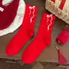 Calcetines Rojos para el Año del Caballo, Calcetines Rojos de Año Nuevo con Diseños de Dibujos Animados 3D, Lindos Calcetines de Tubo Medio Unisex, Caja de Regalo de la Suerte