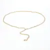 Cadena Metálica para Cintura Pequeña de Mujer Estilo Chanel Pequeño Falda Decorativa Cinturón de Perlas Estilo Coreano Dorado Vestido Cadena para Cintura Versátil