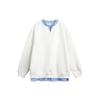 Responde Me Estilo Japonés Campus Juvenil Sudadera de Dos Piezas Falsas Sudadera Jersey Chaqueta de Primavera y Otoño para Hombre W471