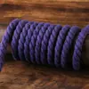 Cuerda de algodón de tres cabos para manualidades, cuerda decorativa blanca, cuerda de unión tejida a mano, cuerda de cáñamo gruesa, cuerda para bolsa de cordón, cuerda fina torcida resistente al desgaste