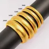 Pulsera Europea y Americana de Acero Inoxidable Transfronteriza, Alta Calidad, Hipoalergénica, Pulsera Abierta Elástica de Acero de Titanio, Pulsera Personalizada Que No Se Desvanece