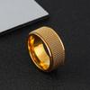 Suministro transfronterizo de anillo de titanio giratorio de rejilla metálica de 10 mm, anillo descompresor, fabricantes de joyería de acero inoxidable