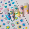 Adesivos de Unha Estrela de Cinco Pontas Dopamina, Versáteis Flores Coloridas Planas e Estrelas de Quatro Pontas Adesivos de Unha DIY, Estilo Dd