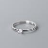 Anillo de plata de ley s925 Nalan con un solo diamante, estilo sencillo, elegante y exquisito, anillo para el dedo índice femenino de alta calidad R01386