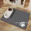Tapete para Comida de Gato y Perro de Color Sólido Simple de Tierra de Diatomeas Temu Transfronterizo Venta al por Mayor Antideslizante Resistente a Manchas a Prueba de Salpicaduras Tapete para Mascotas Dropshipping