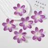 Nova Simulação Flor Orquídea Seis Pétalas Pétalas de Flor Haste Única Flor Artificial Acessórios para Arranjo de Flores Decoração de Casamento Flor Artesanato DIY Cabeças de Flores