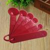 Cuchara medidora de plástico de 6 piezas en stock cuchara medidora de color 6 piezas escala cuchara medidora pequeña herramienta para hornear