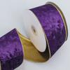 Cinta de terciopelo con borde dorado alambre decoración corona árbol de Navidad material para lazo fondo dorado cinta doble cara