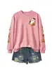 Amazon comércio exterior em estoque gato preto morcego gola redonda feminina manga longa abóbora moletom gola redonda com estampa no peito e design floral retrô