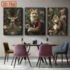 Pôsteres de Animais: Raposa, Coelho, Veado Conjunto Decorativo de Três Peças, Mais Vendido da Amazon Adequado para Decoração de Sala de Estar