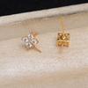 Accesorios DIY Joyería de Perlas Plata 925 Alfiler Recto Pendientes traje Trébol 8-9 Accesorios Base Anillo 5871